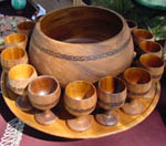 Wooden Punch Bowl Set